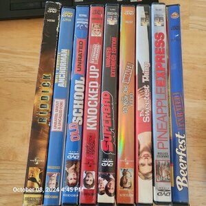 DVD Bundle NOT RATED Movies Beerfest SuperBad Riddick 40 Yr Old Virgin and More